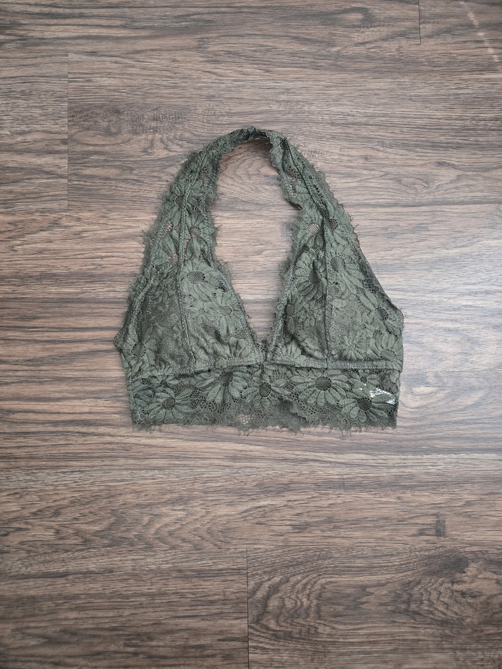 Rue21 Olive Lace Halter Bralette